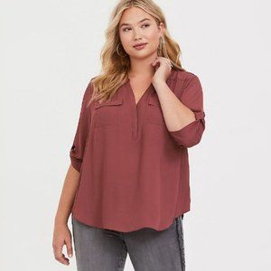 *EUC* HARPER GEORGETTE PULLOVER BLOUSE